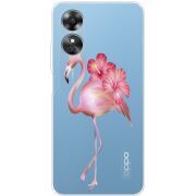 Прозрачный чехол BoxFace OPPO A17 Floral Flamingo
