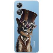 Прозрачный чехол BoxFace OPPO A17 Steampunk Cat