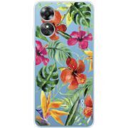 Прозрачный чехол BoxFace OPPO A17 Tropical Flowers