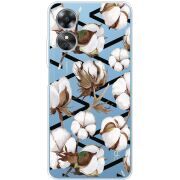 Прозрачный чехол BoxFace OPPO A17 Cotton flowers