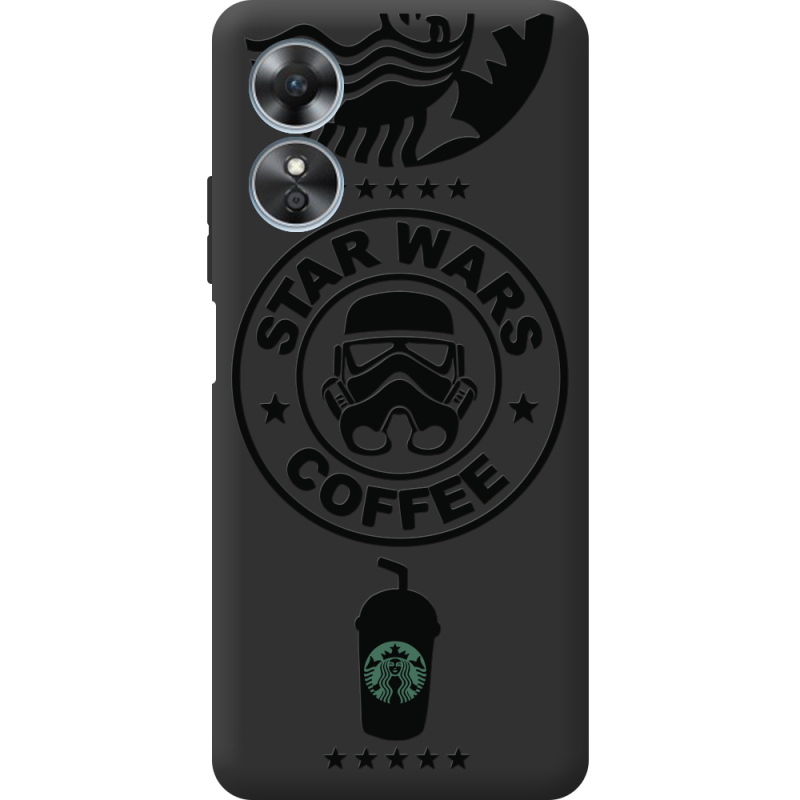 Черный чехол BoxFace OPPO A17 Dark Coffee