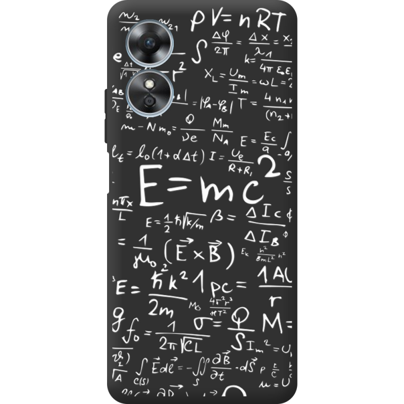 Черный чехол BoxFace OPPO A17 E=mc2