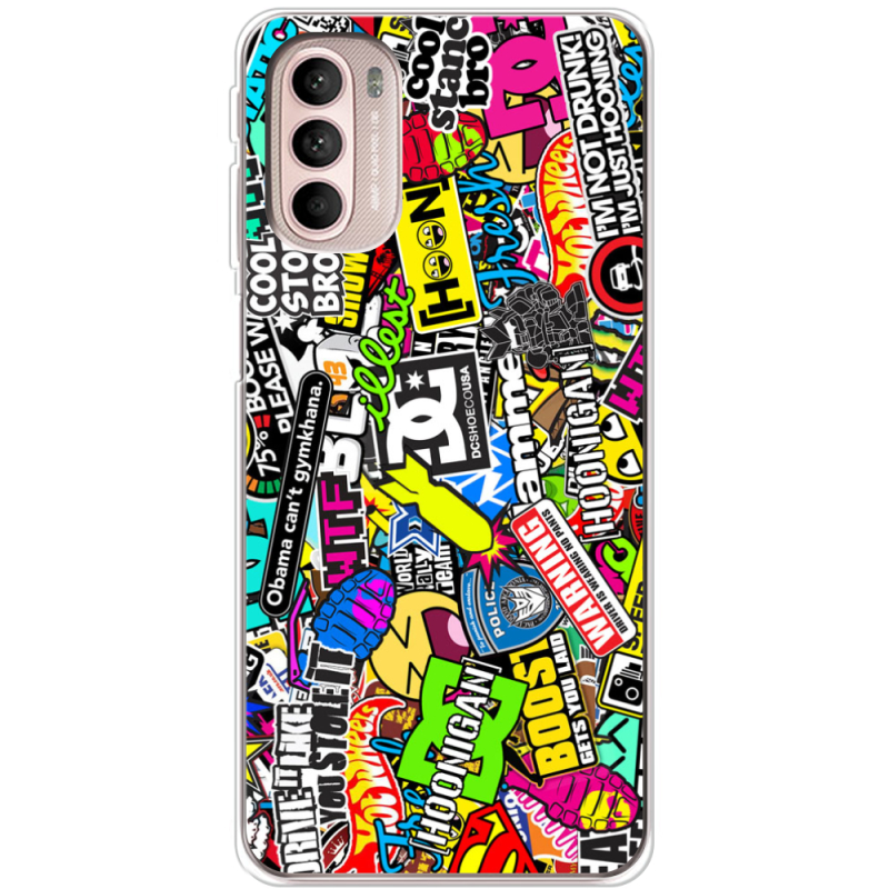 Чехол BoxFace Motorola G41 Multicolored Inscriptions