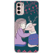 Чехол BoxFace Motorola G41 Girl and deer