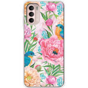 Чехол BoxFace Motorola G41 Birds in Flowers