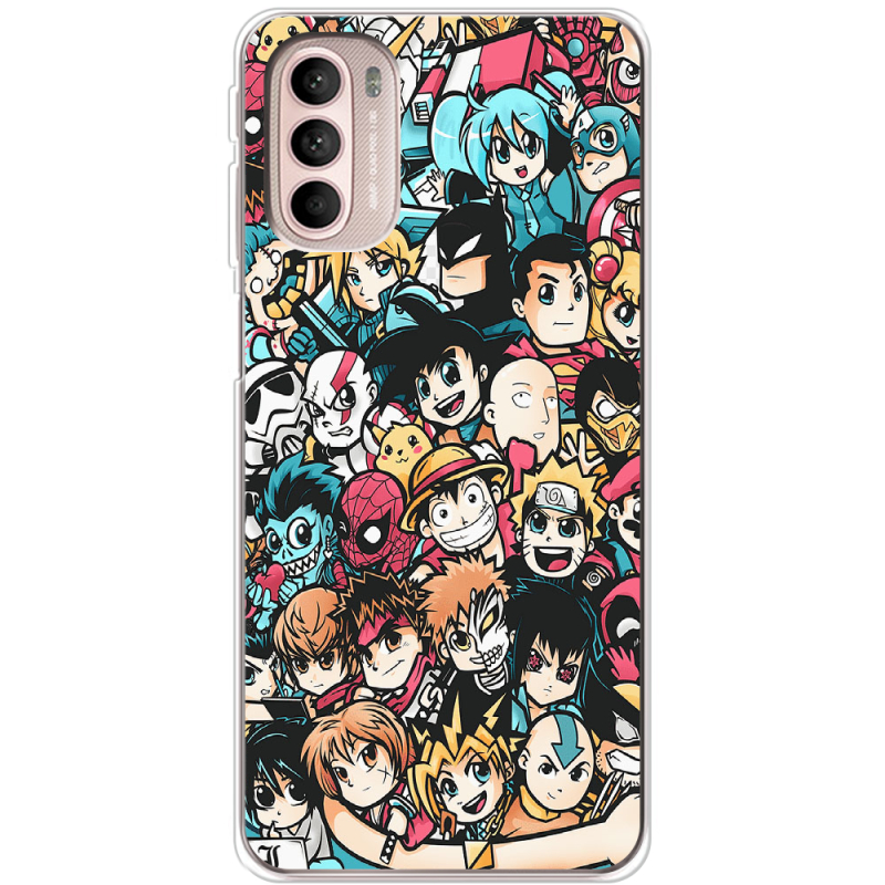 Чехол BoxFace Motorola G41 Anime Stickers