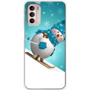 Чехол BoxFace Motorola G41 Skier Snowman