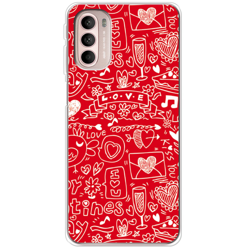 Чехол BoxFace Motorola G41 Happy Valentines