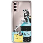 Прозрачный чехол BoxFace Motorola G41 City Girl