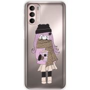 Прозрачный чехол BoxFace Motorola G41 Winter Morning Girl