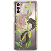 Прозрачный чехол BoxFace Motorola G41 Cute Mermaid