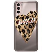 Прозрачный чехол BoxFace Motorola G41 Wild Love