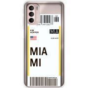 Прозрачный чехол BoxFace Motorola G41 Ticket Miami