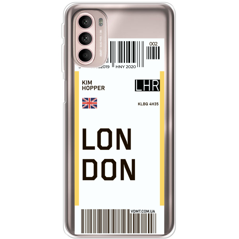 Прозрачный чехол BoxFace Motorola G41 Ticket London