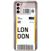 Прозрачный чехол BoxFace Motorola G41 Ticket London