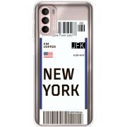 Прозрачный чехол BoxFace Motorola G41 Ticket New York
