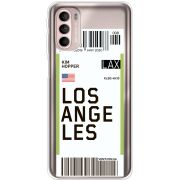 Прозрачный чехол BoxFace Motorola G41 Ticket Los Angeles