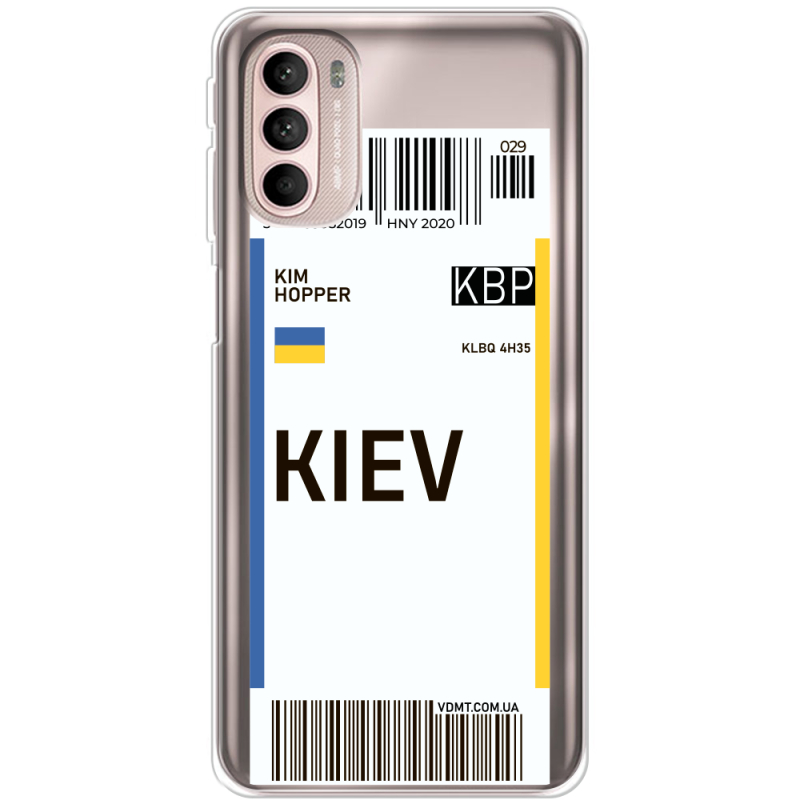 Прозрачный чехол BoxFace Motorola G41 Ticket Kiev