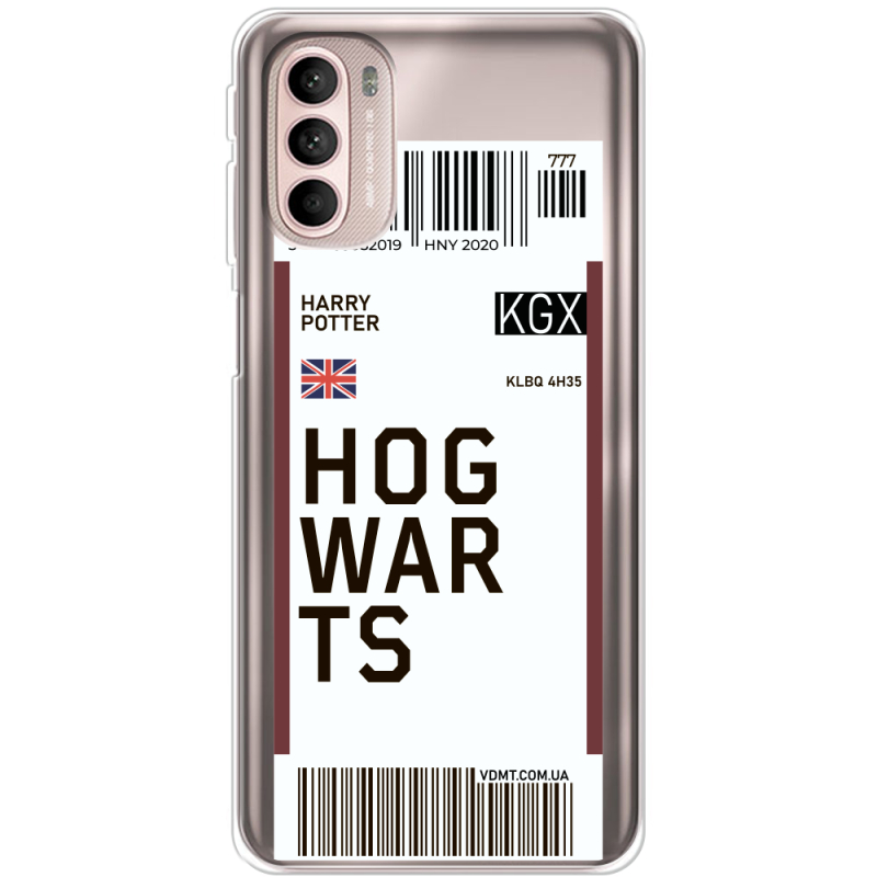 Прозрачный чехол BoxFace Motorola G41 Ticket Hogwarts