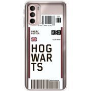 Прозрачный чехол BoxFace Motorola G41 Ticket Hogwarts