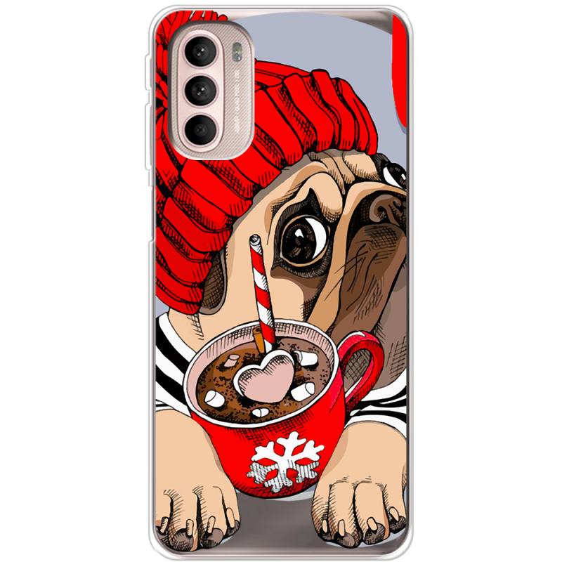 Прозрачный чехол BoxFace Motorola G41 Winter Puggy