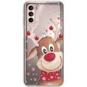 Прозрачный чехол BoxFace Motorola G41 Winter Deer