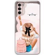 Прозрачный чехол BoxFace Motorola G41 Travel Girl