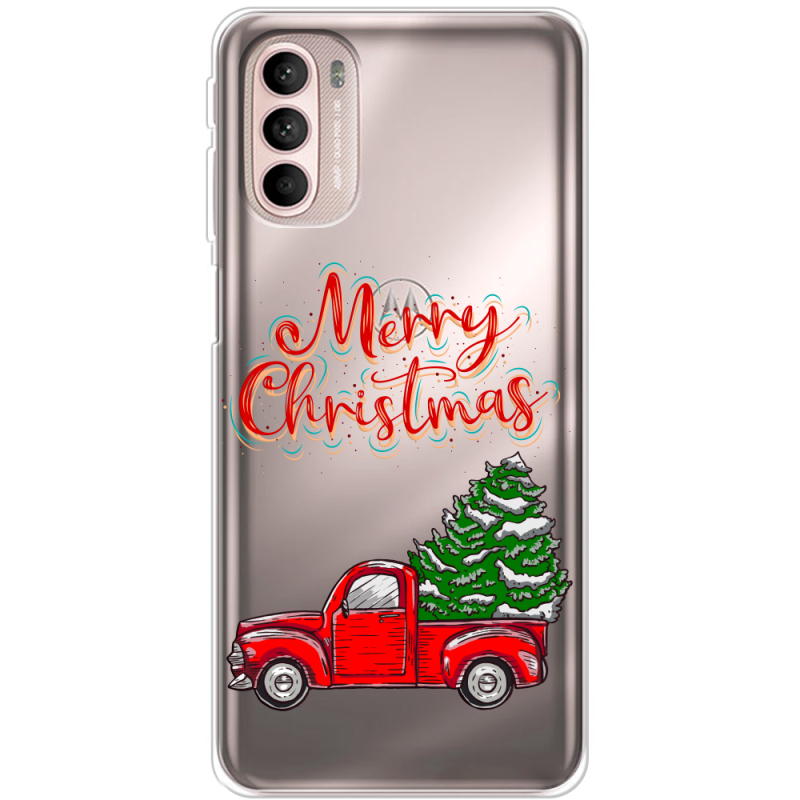 Прозрачный чехол BoxFace Motorola G41 Holiday Car