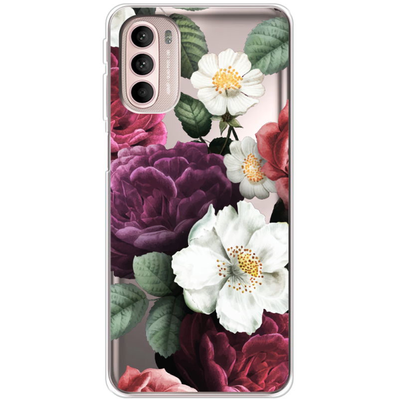 Прозрачный чехол BoxFace Motorola G41 Floral Dark Dreams