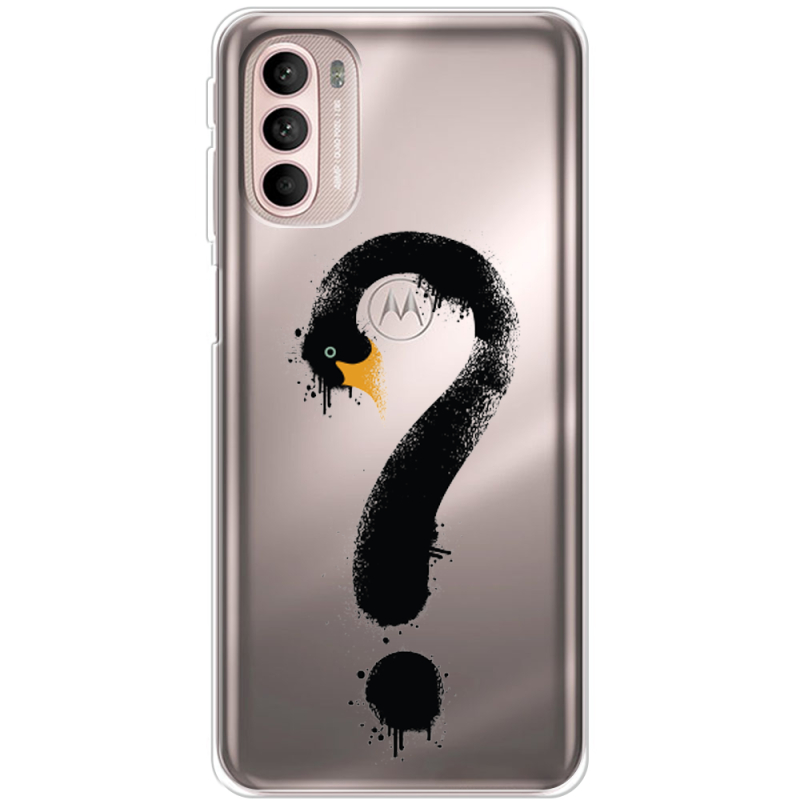 Прозрачный чехол BoxFace Motorola G41 Swan question