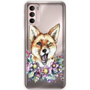 Прозрачный чехол BoxFace Motorola G41 Winking Fox