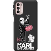 Черный чехол BoxFace Motorola G41 For Karl