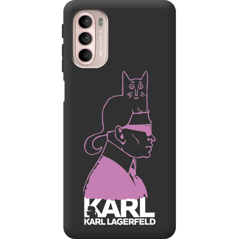 Черный чехол BoxFace Motorola G41 Pink Karl