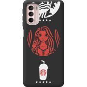 Черный чехол BoxFace Motorola G41 RedWhite Coffee