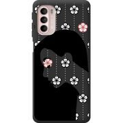 Черный чехол BoxFace Motorola G41 Flower Hair