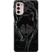 Черный чехол BoxFace Motorola G41 Wolf