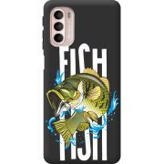 Черный чехол BoxFace Motorola G41 Fish