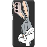 Черный чехол BoxFace Motorola G41 Lucky Rabbit