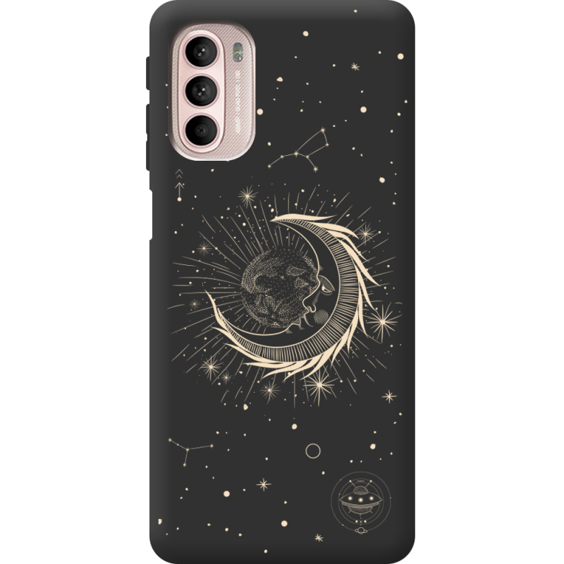 Черный чехол BoxFace Motorola G41 Moon