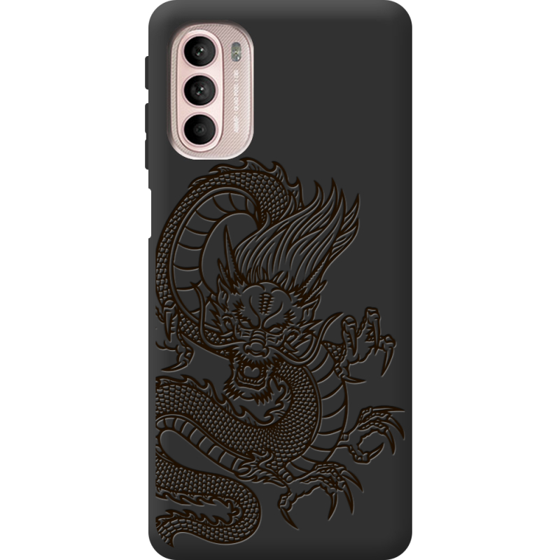 Черный чехол BoxFace Motorola G41 Chinese Dragon