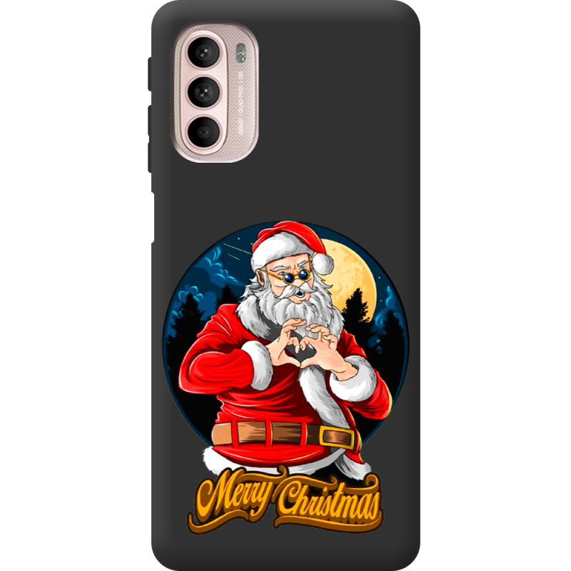 Черный чехол BoxFace Motorola G41 Cool Santa