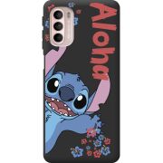 Черный чехол BoxFace Motorola G41 Гавайський друг Stich