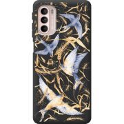 Черный чехол BoxFace Motorola G41 Ластівки