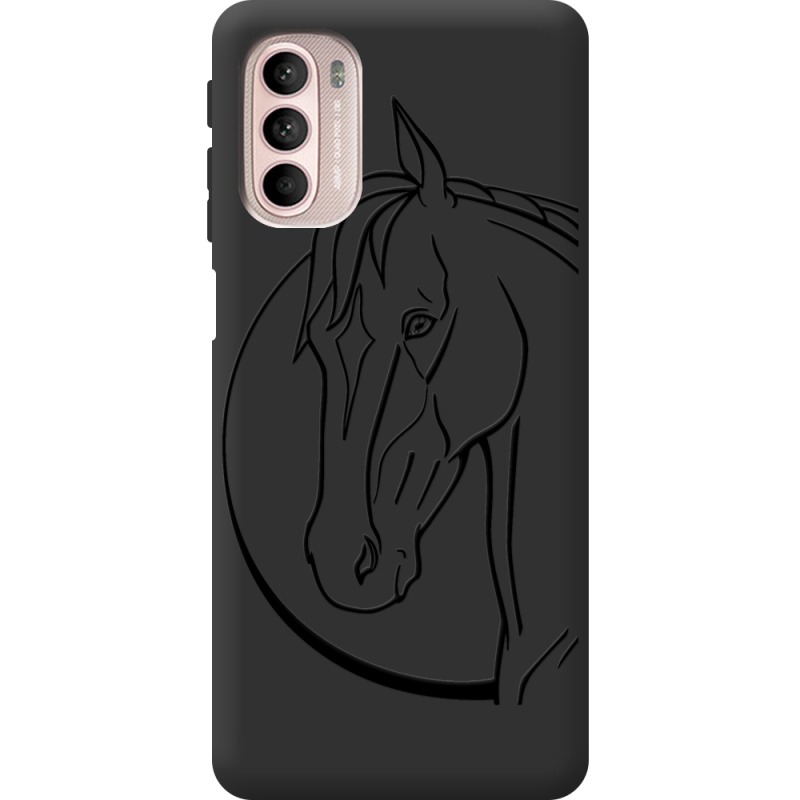 Черный чехол BoxFace Motorola G41 Horse