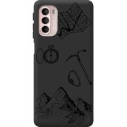 Черный чехол BoxFace Motorola G41 Mountains