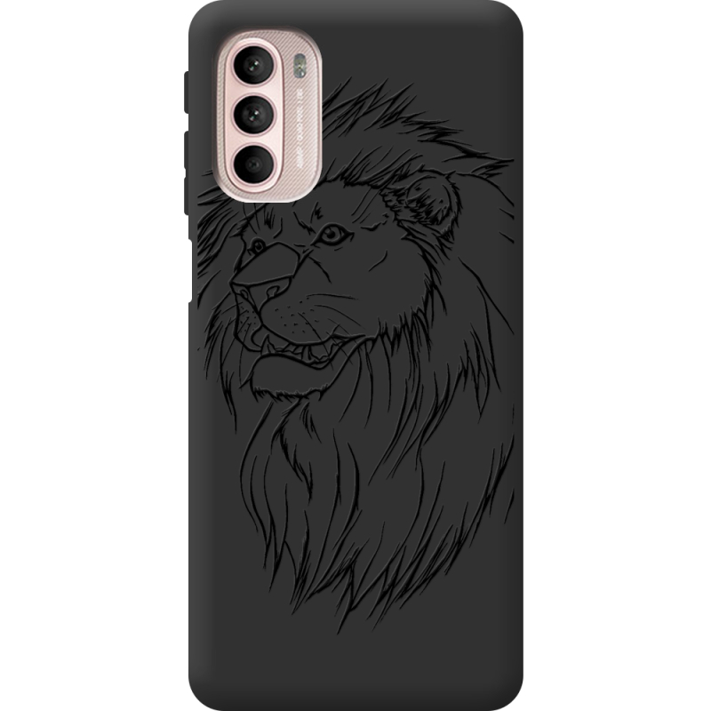 Черный чехол BoxFace Motorola G41 Lion