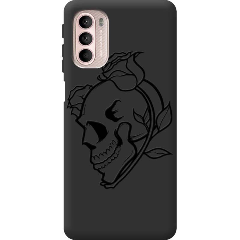 Черный чехол BoxFace Motorola G41 Skull and Roses