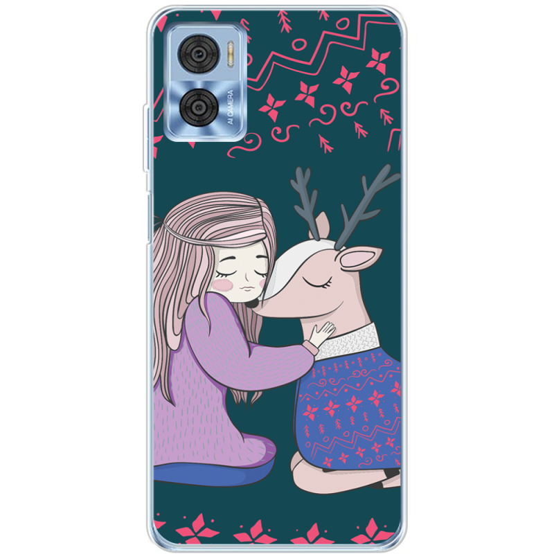 Чехол BoxFace Motorola E22/E22i Girl and deer