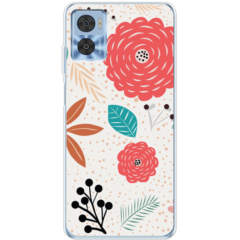 Чехол BoxFace Motorola E22/E22i Line Flowers