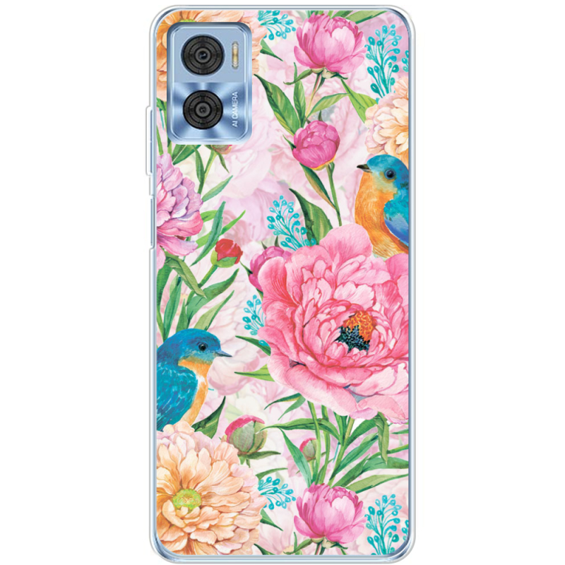 Чехол BoxFace Motorola E22/E22i Birds in Flowers